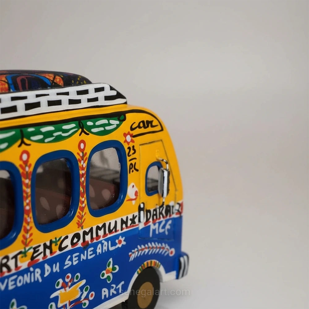 Maquette Car Rapide Sénégal Artisanal | Souvenir Dakar | Décoration Véhicule Ethnique