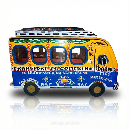 Model Car Rapide of Senegal - Handcrafted Wooden Vehicle - Handmade and Unique Piece