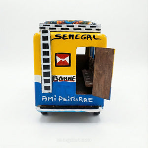 Maquette Car Rapide Du Sénégal - Véhicule Artisanal En Bois - Fait Main Et Pièce Unique