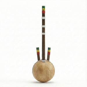 Mini Kora, color senegalés - Instrumento musical tradicional africano - Pieza única y hecha a mano