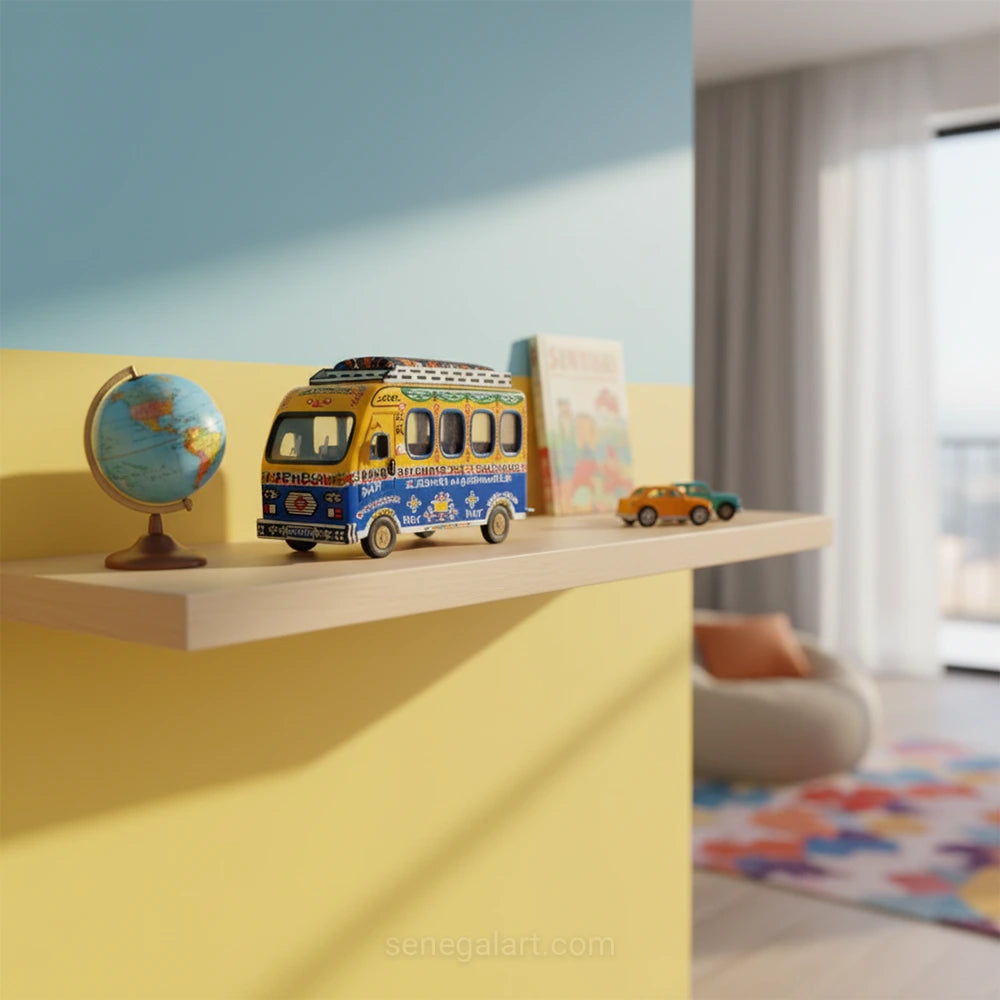 Maquette Car Rapide Sénégal Artisanal | Souvenir Dakar | Décoration Véhicule Ethnique