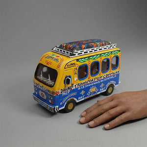 Maquette Car Rapide Du Sénégal - Véhicule Artisanal En Bois - Fait Main Et Pièce Unique