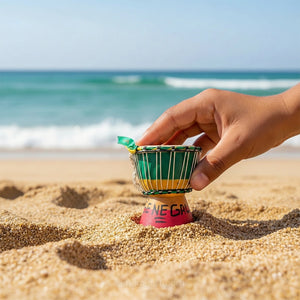 Mini Djembe de Madera - Artesanía Africana de Senegal - Pieza Única y Hecha a Mano