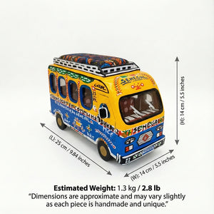 Maquette Car Rapide Du Sénégal - Véhicule Artisanal En Bois - Fait Main Et Pièce Unique